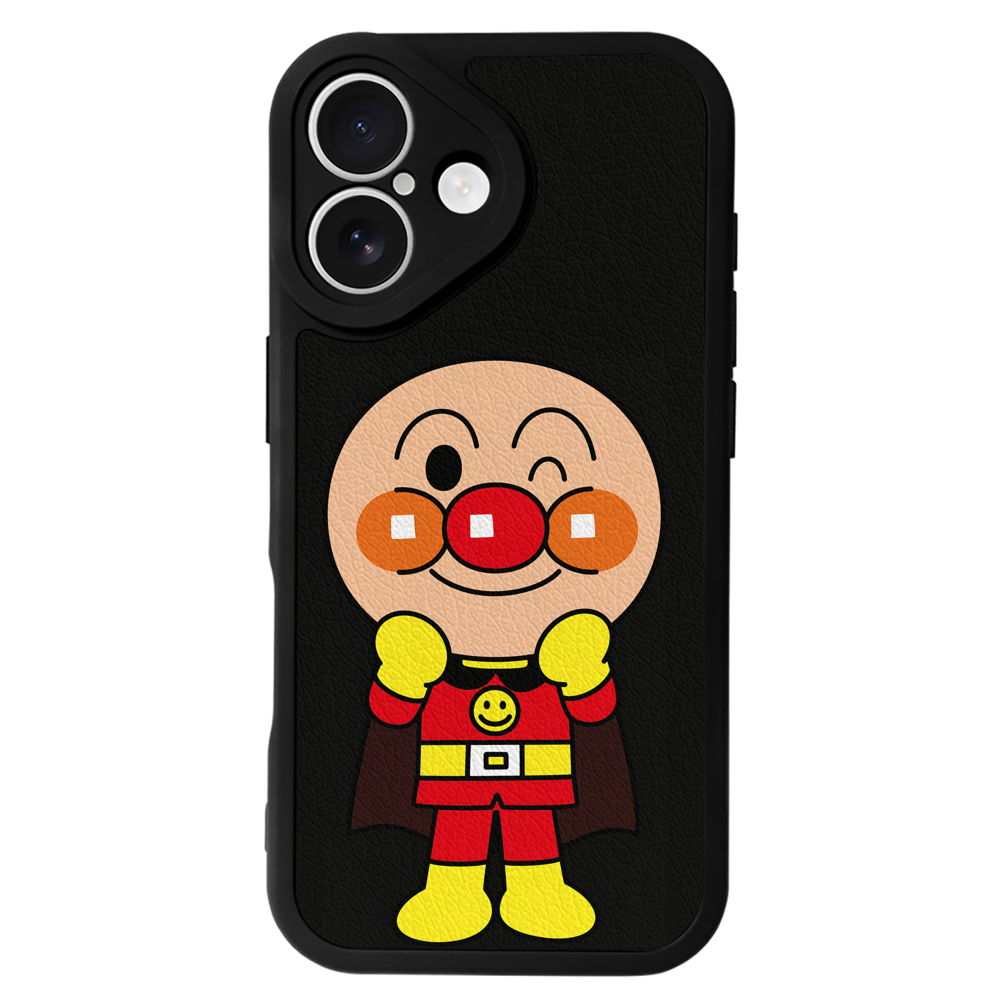 （画像用） アンパンマン Anpanman 【iPhone 16シリーズ対応】シリコンスマホケース（レザー調） 材質：シリコン